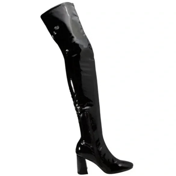 Over the Knee Patent Leather Boots - Picture 8 of 10